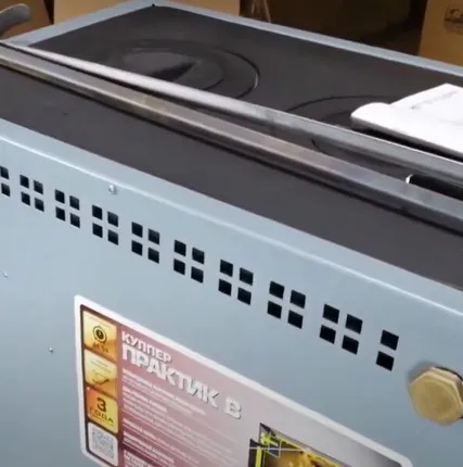 Фото №17 Котел твердотопливныйТеплодар Куппер Практик-10 В, 10 кВт, одноконтурный, с шибером и термометром