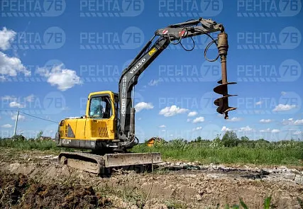 Фото №0 Аренда ямобура на базе мини экскаватора VOLVO EC55