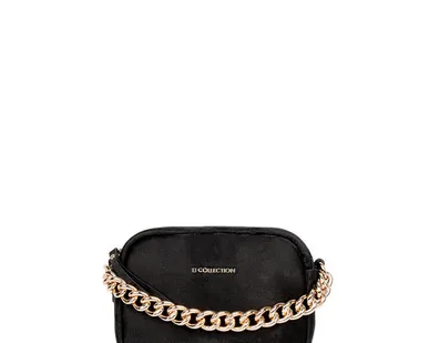 фото Черная мини-сумка Римини с велюровым эффектом TJ COLLECTION YJ 5104125 BLK