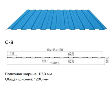 фото Профнастил заборный/ стеновой