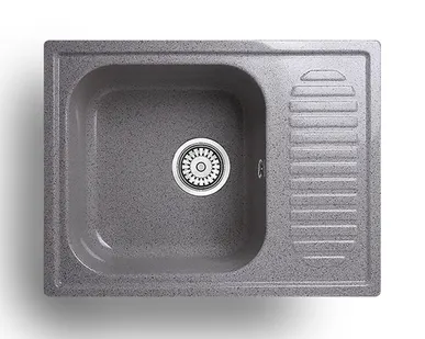 фото Мойка ГЛЯНЦЕВАЯ КВАРЦ 640LL -3 ТЕМНО СЕРЫЙ