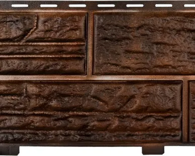 фото Формованный сайдинг Альта-Профиль Сланцевая порода цвет Коричневый