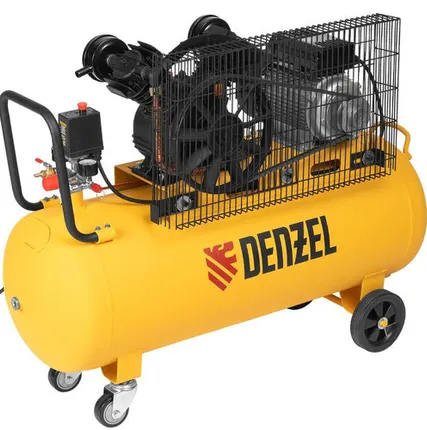 Фото №0 Компрессор воздушный BCV2200/100, ременный привод, 2.2 кВт, 100 литров, 370 л/мин Denzel
