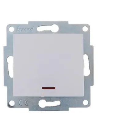 Фото №0 LEZARD Механизм выключателя 1-кл. 1п СП Karina 10А IP20 с подсветкой белый 707-0288-111 LEZARD