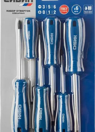 Фото №0 Набор отверток СИБИН 6 шт.