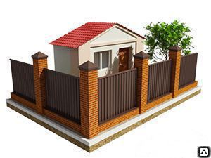 фото Установка забора из профнастила