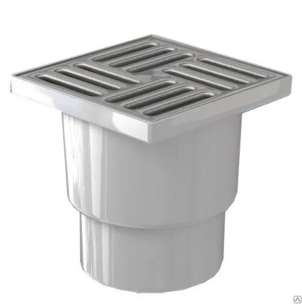 Фото №0 Трап вертикальный нерегулируемый d110 - 150x150 (с нерж. решеткой) ТА1212