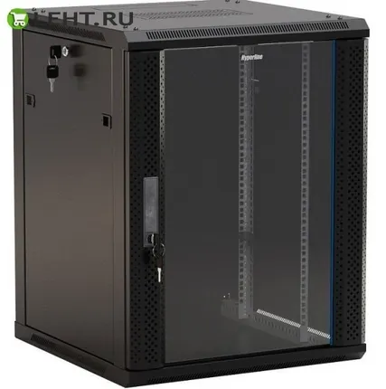 Фото №0 TWB-FC-1866-GP-RAL9004: Шкаф настенный 19″, 18U
