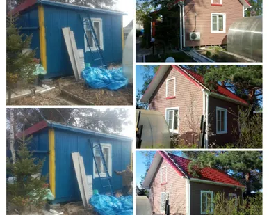 фото Фасадные работы. Монтаж и ремонт фасадов виниловый сайдинг металлосайдинг цокольные панели