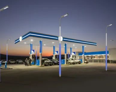 фото Светящиеся опоры освещения