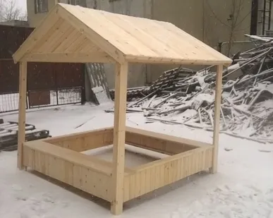 фото Песочницы из дерева