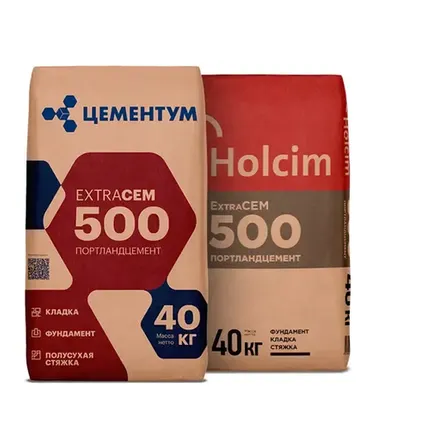 Фото №0 Портландцемент ЦЕМЕНТУМ Холсим ExtraCem М500 II/А 40 кг