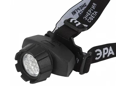 фото Фонарь ЭРА Налобный GB-604 LED 18светодиода 3хAAA черный