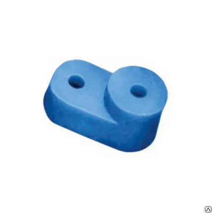 Фото №0 Изолятор для нулевой шины угловой синий (100)