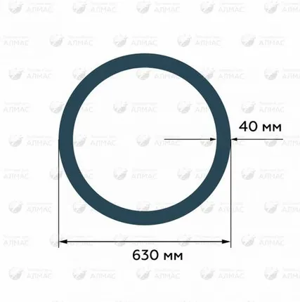 Фото №0 ТРУБА БЕСШОВНАЯ 630*40 ГОСТ 8732-78 СТАЛЬ 09Г2С