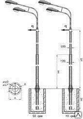Фото №0 Опора силовая ОСТ-400-8,5/10,5-02 Оцинкованная