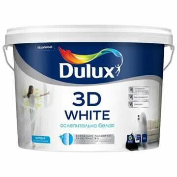 Фото №0 Краска водно-дисперсионная Dulux 3D White BW 5 л