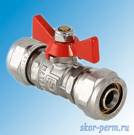 Фото №0 Кран для металлопластиковых труб 16х16 VALTEC Ц-Ц