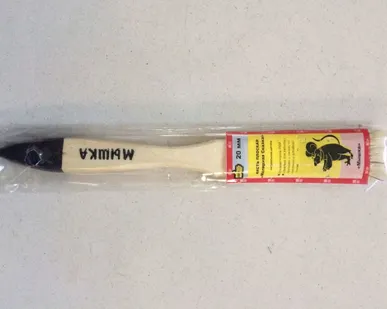 фото Кисть плоская &quot;Малярная Сказка&quot; 3,4 &quot;МЫШКА&quot; натур.светл