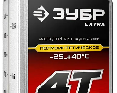 фото Масло полусинтетическое для 4-тактных двигателей 70611-1 Зубр EXTRA 4Т-10W40, 1 литр