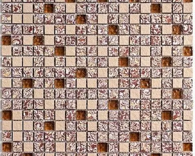 фото Мозаика BONAPARTE Dreams Beige 300х300 стеклянная с камнем