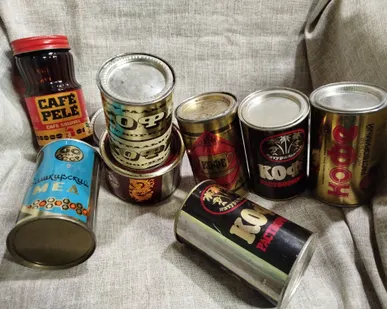 фото Банки жестяные из под кофе. СССР