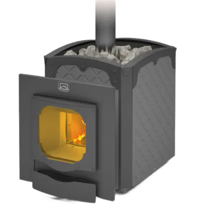 Фото №0 Печь для бани Теплодар БЫЛИНА-24 Ч Панорама (1.2)