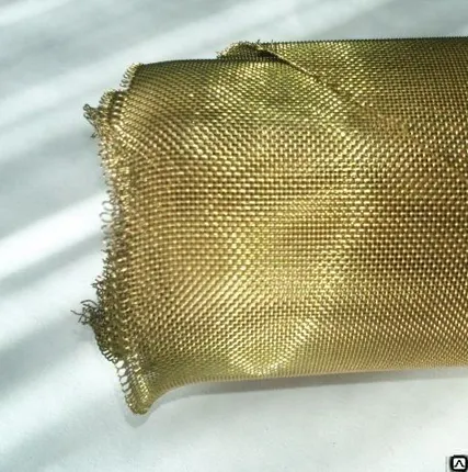 Фото №0 Сетка латунная ГОСТ 6613-86 полутомпаковая ячейка 0,355мм d=0,16мм