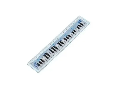 фото Линейка MUZZMANIA Piano Blue 15 см - MUZZMANIA