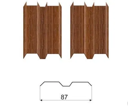Фото №0 Металлический штакетник ШТ-87 натуральное дерево