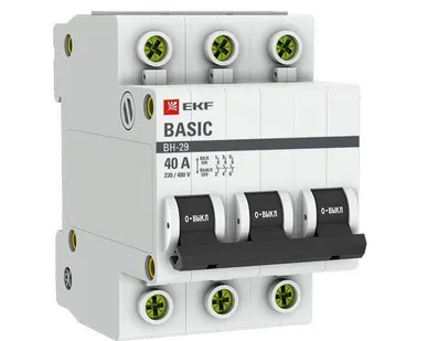 фото Выключатель нагрузки 3п 40А ВН-29 Basic EKF SL29-3-40-bas