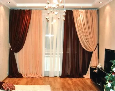 фото Дизайн штор для гостинной