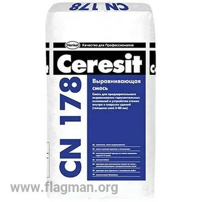 Фото №0 Легковыравнивающаяся смесь Церезит CN-178/25 кг