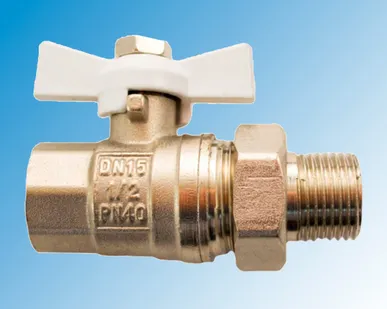 фото Кран шаровой 15 STI Ру40 бабочка, с накидной гайкой