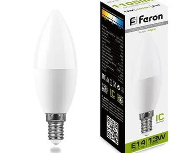 фото Светодиодная лампа Feron Свеча 13W 1105Lm 4000K E14 38108