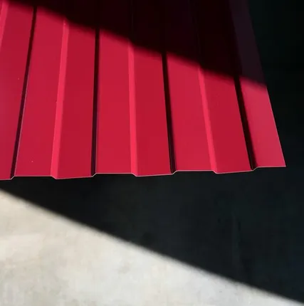 Фото №0 Профлист С-8 / красный / 0.45 мм. - RAL 3005 / Винно-красный - Глянцевая - с ЛКП - Первый - С-8 - Стандартные - Розница