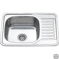 Фото №0 Мойка врезная нержавейка 50х65 (0,6) универ. вып 3 1/2 глуб.16см