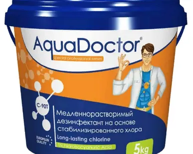 фото Дезинфектант для бассейна на основе хлора длительного действия AquaDoctor C-90T