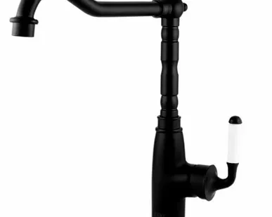 фото Дисма Смеситель для кухни Esco Florence с L-изливом, черный, арт. FR 03 B