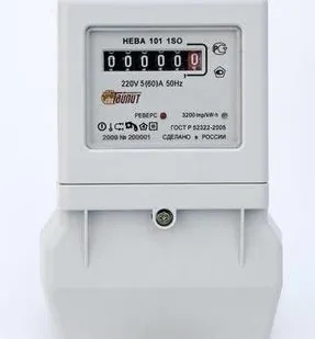 фото Однофазный электросчётчик НЕВА 101 1SO 220V 5(60)А