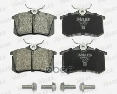 фото E410004 MILES Колодки тормозные AUDI 96-/CITROEN 99-/RENAULT 98-/PEUGEOT 00-/VW 95- задние Miles арт. E410004