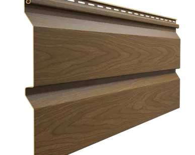 фото Сайдинг Docke Корабельный брус D5D Миндаль Деке LUX под дерево