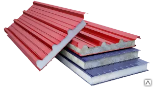 Фото №0 Стеновая сэндвич-панель пенополистирол (толщина 120 мм)