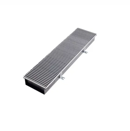 Фото №0 Внутрипольный конвектор Gekon Eco с решеткой UNA серебро 180 х 80 х 1700 (без клапана)