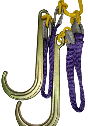Фото №0 Строп текстильный V-образный с J-крюками, 1200 мм, 2500 кг