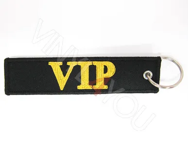 фото Брелок Текстильный черный VIP