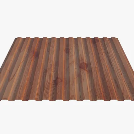 Фото №0 Профнастил Н10.40 покрытие 3D свет Дерево Россия, 0.45-0.5 мм