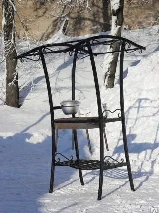 Фото №0 Мангал с ковкой и кольцом под казан