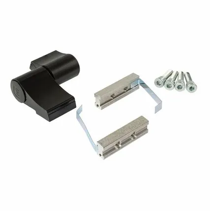 Фото №0 Петля дверная подшипниковая ELEMENTIS new, 2-х секционная, м/о 67, крепление на холодный профиль, черный матовый RAL9005S