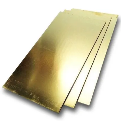 Фото №0 Лист латунный зеркальный 1 мм ЛМц58-2 ГОСТ 2208-2007